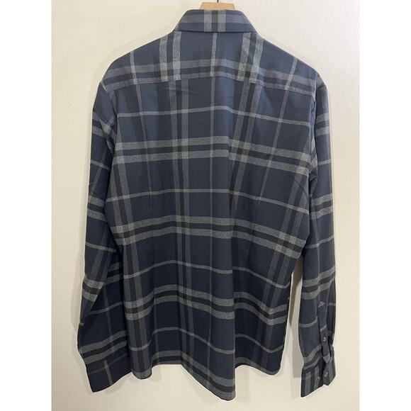 Mizzen Main Proctor Button Up Shirt Windowpane Work Business Office Dad Casual - Picture 2 of 14